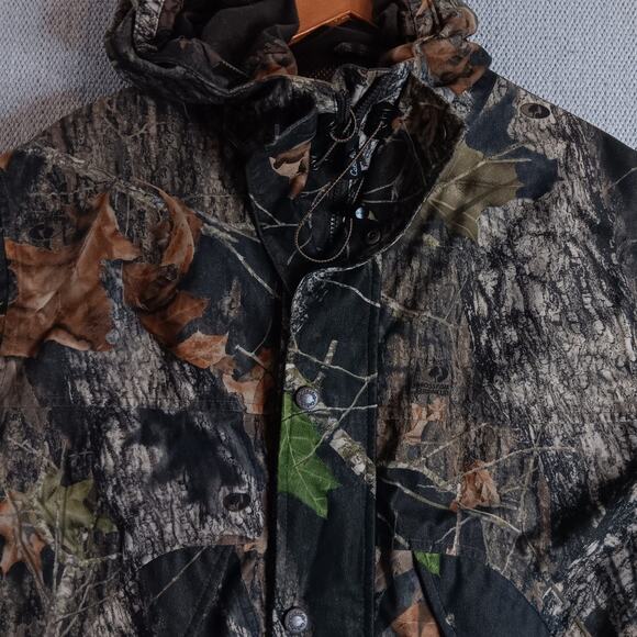 Cabela's Dry Plus Hunting Jacket M Regular Mossy Oak Tree Camo Hooded Outdoors - Picture 7 of 15